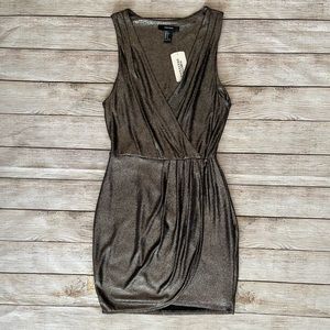 NWT. Gold and black short dress